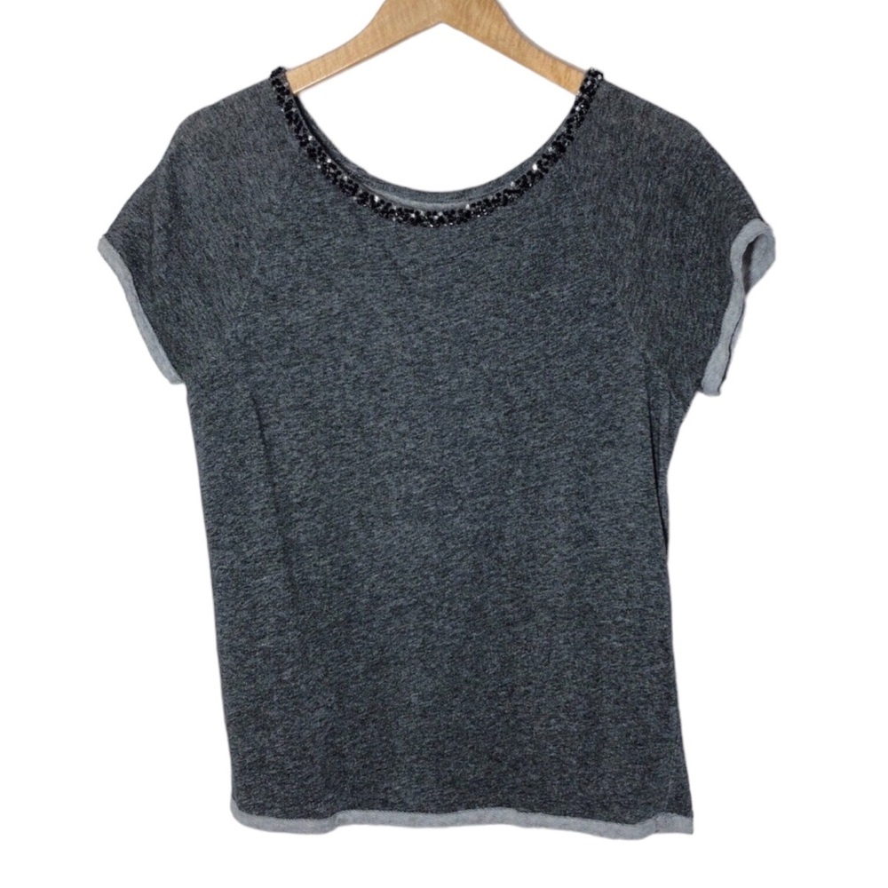 Ann Taylor Loft Womens Beaded Collar Knit Top